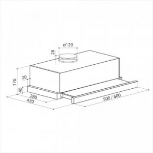 LEX HUBBLE 2M 600 INOX ВЫТЯЖКА