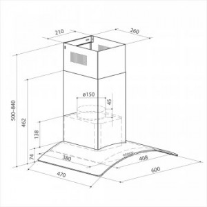 LEX PARIS N 600 INOX ВЫТЯЖКА