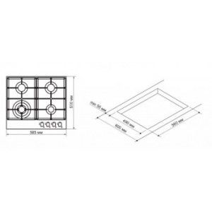 KORTING ГАЗОВАЯ ВАРОЧНАЯ HG 665 CТW