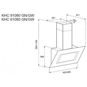 KORTING ВЫТЯЖКА KHC 91080 GN