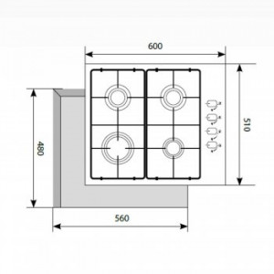 LEX GVS 644-1 IX ГАЗОВАЯ ВАРОЧНАЯ ПОВЕРХНОСТЬ